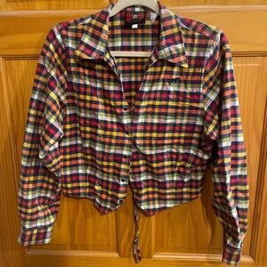 Roper Red and Yellow Snap Up Vintage Shirt